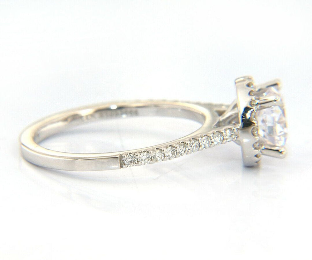 New Gabriel & Co. Diamond Halo Semi Mount Ring in 14K