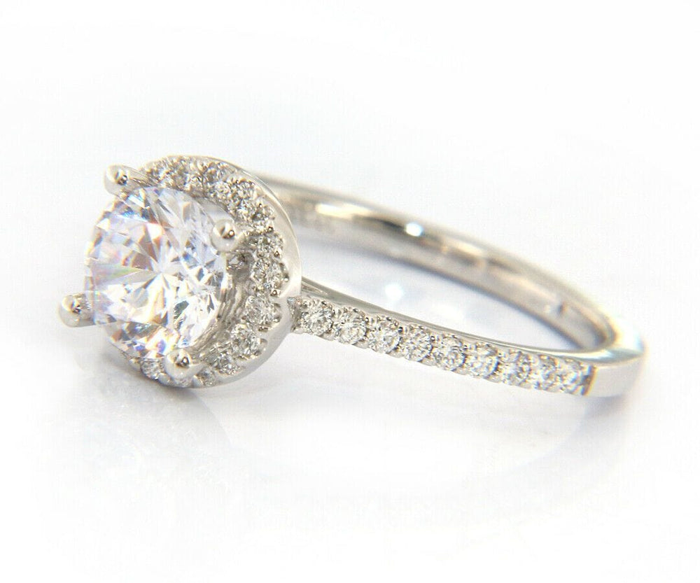 New Gabriel & Co. Diamond Halo Semi Mount Ring in 14K