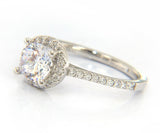 New Gabriel & Co. Diamond Halo Semi Mount Ring in 14K