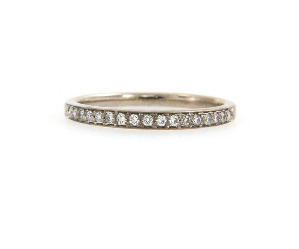 0.16ctw Diamond Slender Wedding Band Ring in 18K