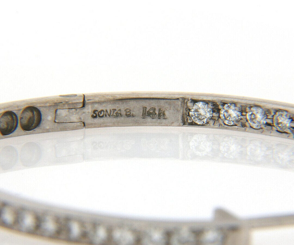 Sonia Bitton 2.75ctw Diamond Oval Inside Out Hoop Earrings in 14K