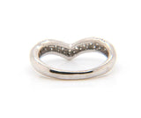 0.50ctw Curved Pave Diamond Wedding Band in 18K