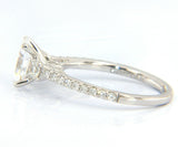 New Gabriel & Co. Diamond Three Stone Semi Mount Ring in 14K