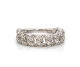 New Gabriel & Co. Pave Diamond Woven Link Band Ring in 14K