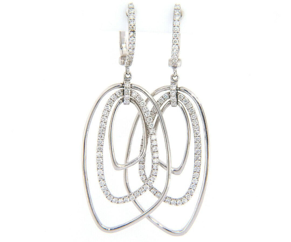 New Frederic Sage Diamond Layered Dangle Earrings in 14K