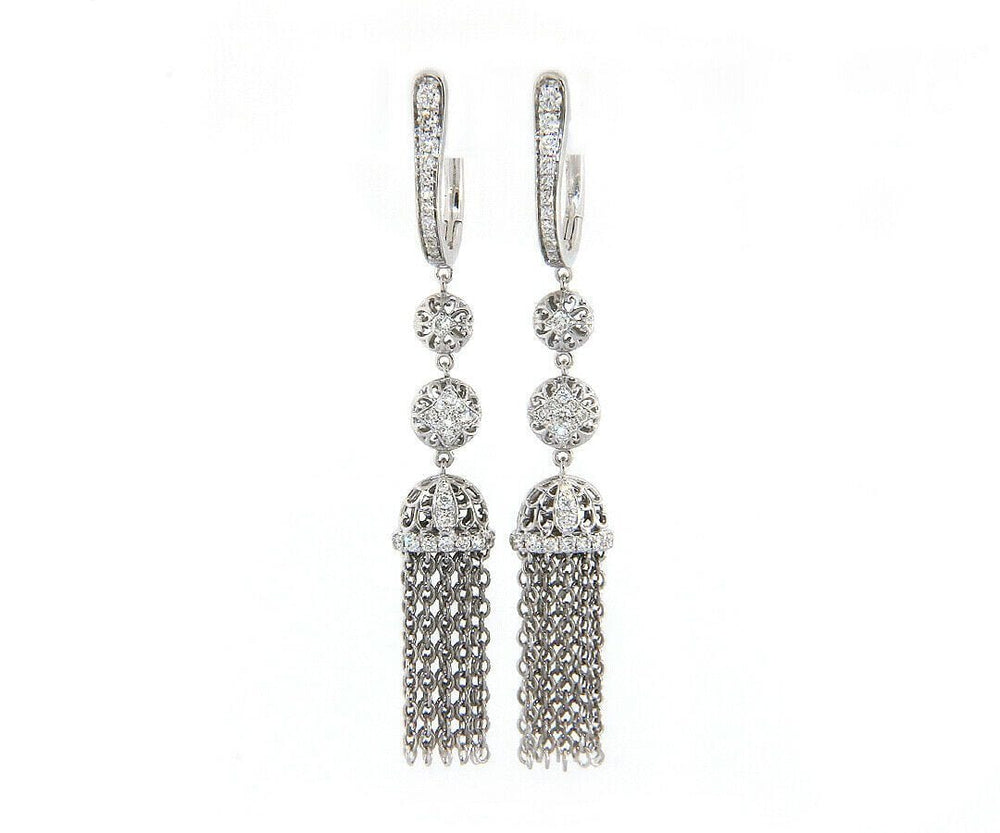 New Gabriel & Co. 0.55ctw Diamond Tassel Dangle Earrings in 14K