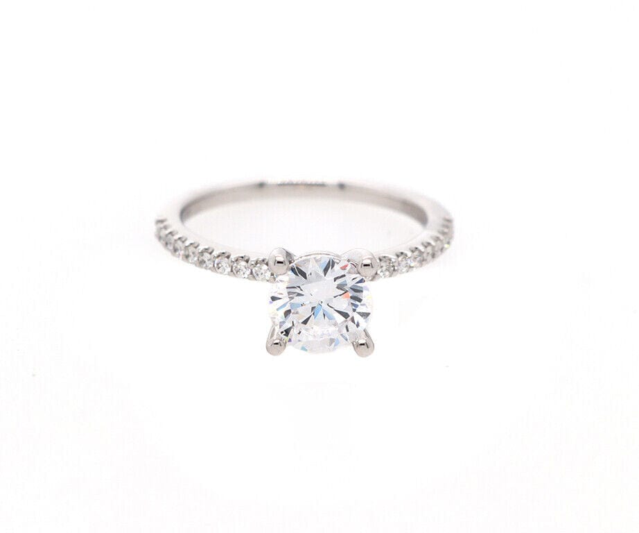 New Gabriel & Co. 0.15ctw Diamond Amata Classic Straight Semi Mount Ring in 14K