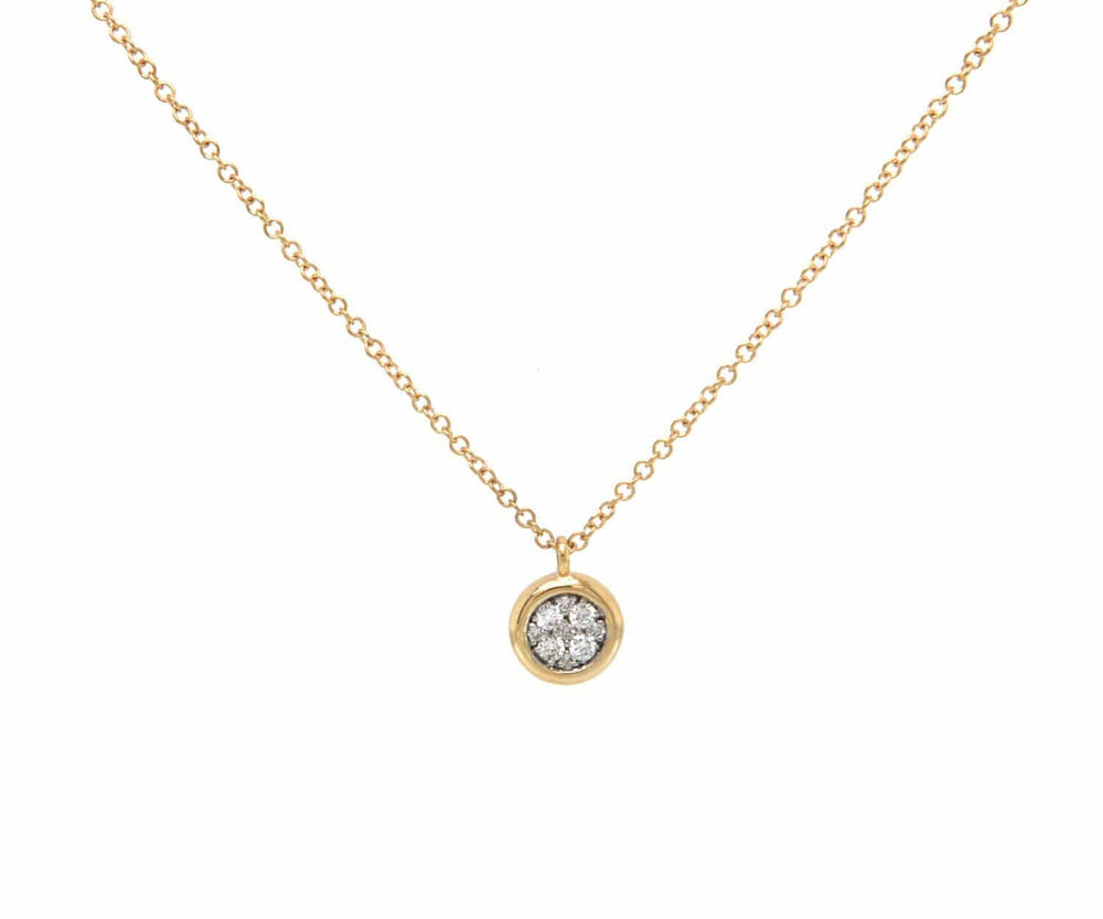 New Gabriel & Co. 0.09ctw Pave Diamond Pendant Necklace in 14K