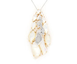 Talento Italiano 0.11ctw Diamond and Mother of Pearl Pendant Necklace in 18K