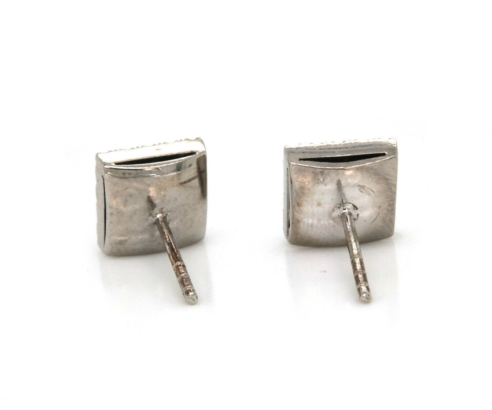 1.50ctw Princess Diamond Frame Stud Earrings in 14K