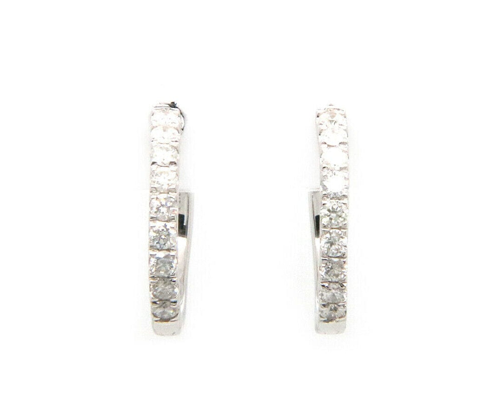 New 0.33ctw Diamond Small Hoop Earrings in 14K