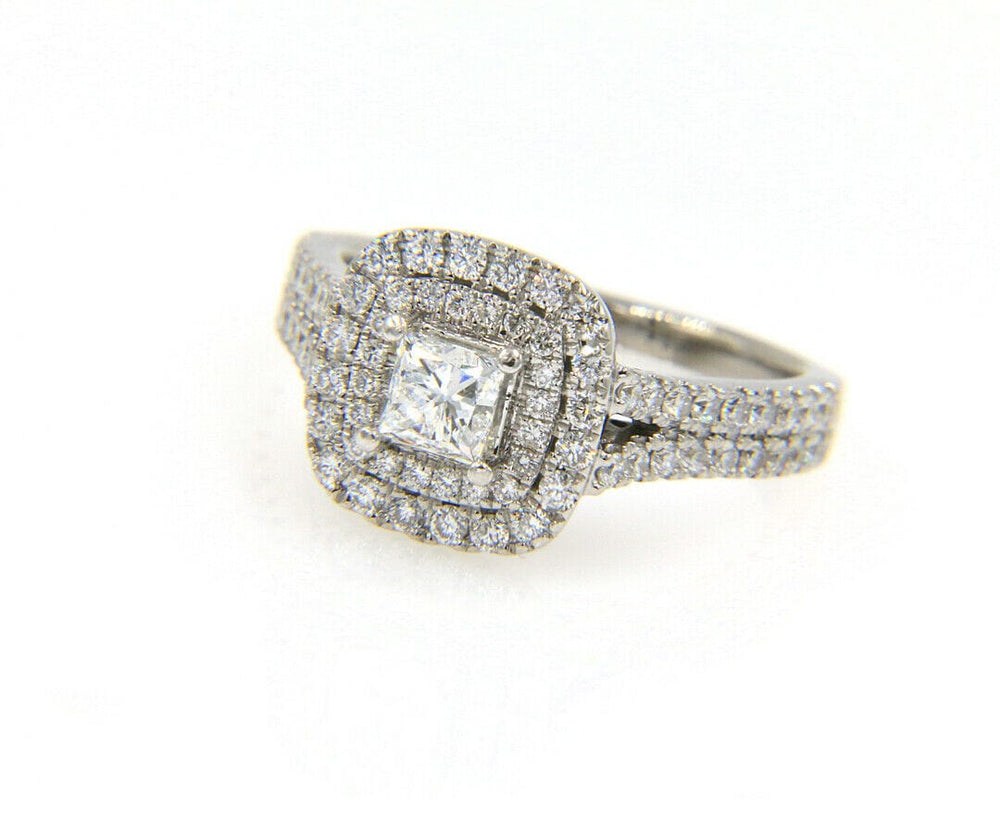 Vera Wang 1.50ctw Princess Diamond Double Frame Engagement Ring in 14K