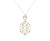 New 2.16ctw Diamond Open Honeycomb Pendant Necklace in 14K