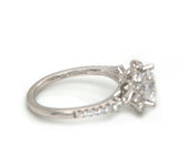 New Gabriel & Co. 0.35ctw Diamond Scalloped Halo Semi Mount Ring in 14K