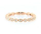 New Gabriel & Co. 0.24ctw Marquise and Circle Alternating Band Ring in 14K