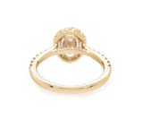 New Gabriel & Co 0.69ctw Diamond Hamilton Oval Frame Straight Semi Ring 14K