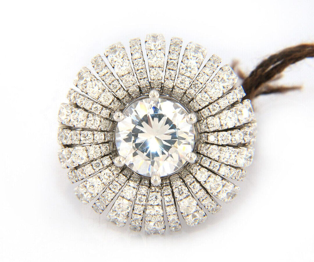 New Frederic Sage 1.45ctw Diamond Rose Flower Semi Mount Ring in 14K