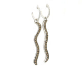 New 1.00ctw Chocolate and White Diamond Drop Earrings in 14K