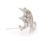 0.35ctw Diamond Butterfly Brooch Pendant in 14K