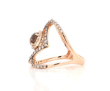 Le Vian 0.75ct Smokey Quartz and 0.55ctw Diamond Ring in 14K