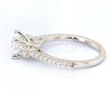 New Gabriel & Co. Diamond Three Stone Semi Mount Ring in 14K