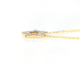 New 0.18ctw Diamond Star Pendant Necklace in 14K