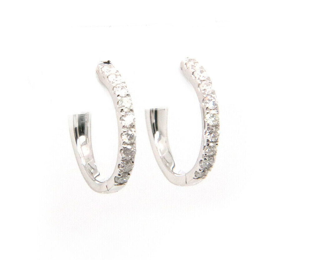 New 0.33ctw Diamond Small Hoop Earrings in 14K