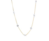 New 3.02ctw Diamond Bezel Set Station Necklace in 14K