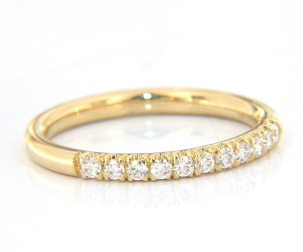 New Gabriel & Co. French Pave Diamond Wedding Band Ring in 14K