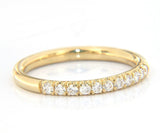 New Gabriel & Co. French Pave Diamond Wedding Band Ring in 14K