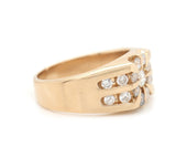 Gents 0.75ctw Diamond Sun Ray Ring in 14K