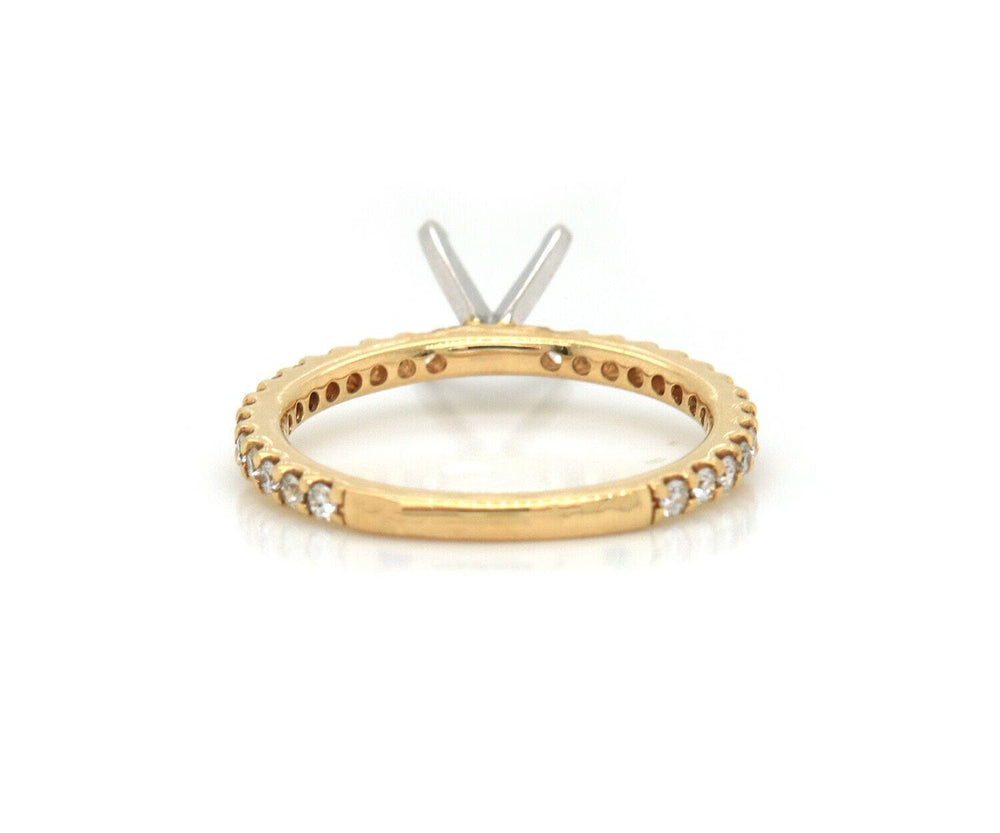 New Gabriel & Co. 0.36ctw Diamond Straight Semi Mount Ring in 14K