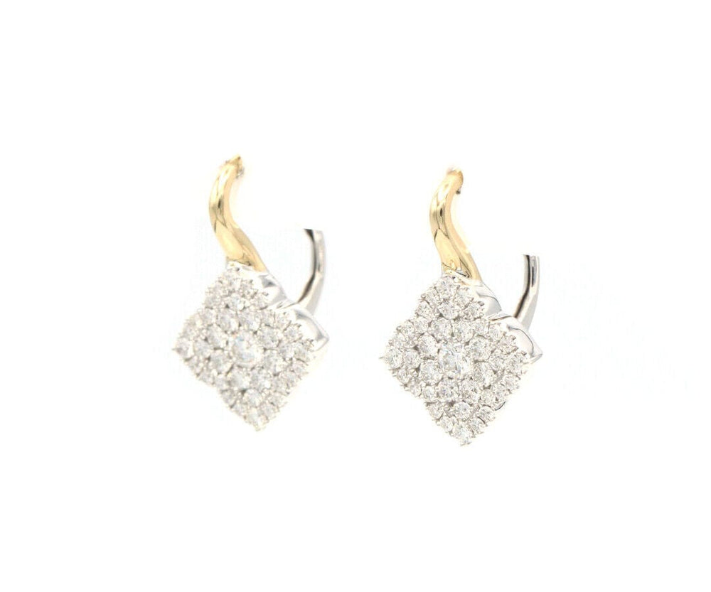 New Frederic Sage 1.02ctw Diamond Fleur D’Amour Earrings in 14K