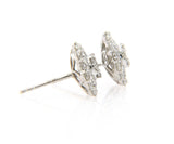 New 1.33ctw Diamond Cluster Frame Stud Earrings in 14K