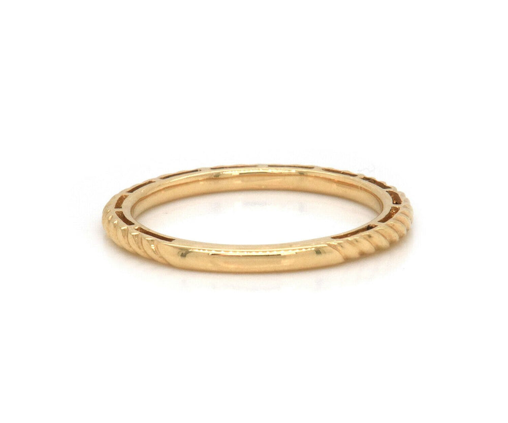 New Gabriel & Co. Twisted Rope Stackable Band Ring in 14K