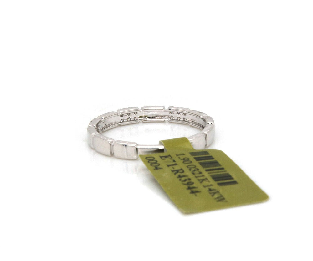 New 0.14ctw Diamond Station Alternating Band Ring in 14K
