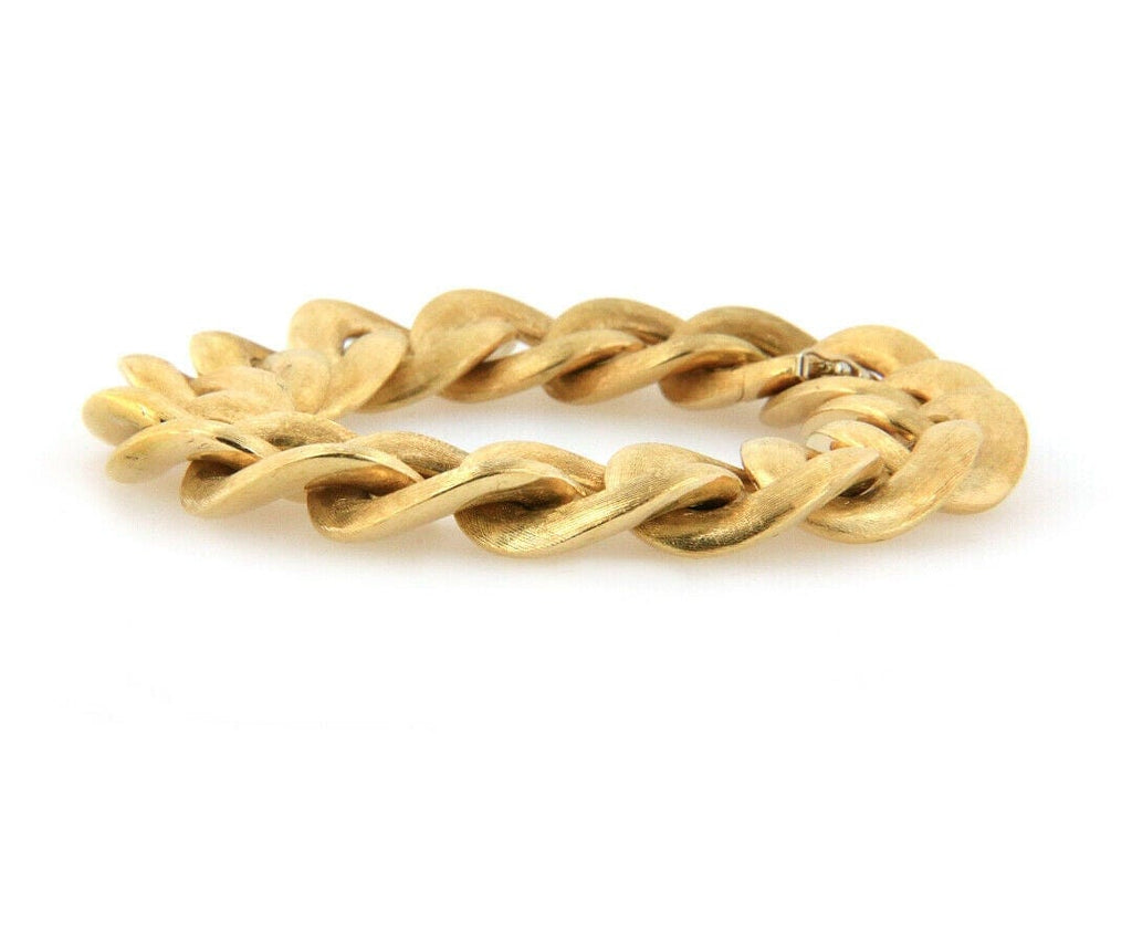 Vintage 18K Gold Twist Open Link Bracelet