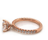 New Gabriel & Co. 0.54ctw Diamond Straight Semi Mount Ring in 14K