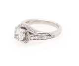 Gabriel & Co. 1.42ctw Round Diamond Halo Swirl Engagement Ring in 14K
