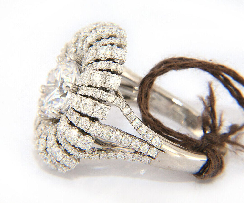 New Frederic Sage 1.45ctw Diamond Rose Flower Semi Mount Ring in 14K