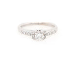 Harry K Signature Collection 0.50ctw Round Diamond Engagement Ring in 18K