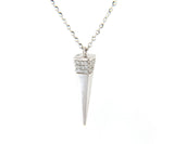New 0.16ctw Diamond Sharp Nail Pendant Necklace in 18K
