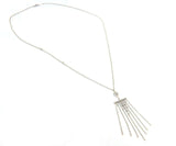 New From Gabriel & Co: 0.39ctw 7 Row Fringe Dangle Pendant in 14kt White Gold