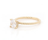 New Gabriel & Co. 0.11ctw Diamond Underhalo Semi Mount Ring in 14K