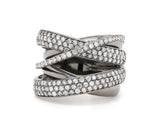 Effy 2.50ctw Round Diamond Multi Row Crossover Ring in 14K