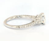 New Gabriel & Co. Diamond Three Stone Semi Mount Ring in 14K