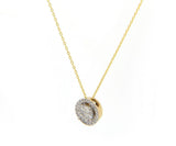 New 0.28ctw Diamond Cluster Halo Pendant Necklace in 14K