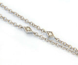 New From Gabriel & Co: 0.39ctw 7 Row Fringe Dangle Pendant in 14kt White Gold