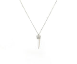 New 0.16ctw Diamond Sharp Nail Pendant Necklace in 18K