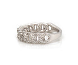 New Gabriel & Co. Pave Diamond Woven Link Band Ring in 14K
